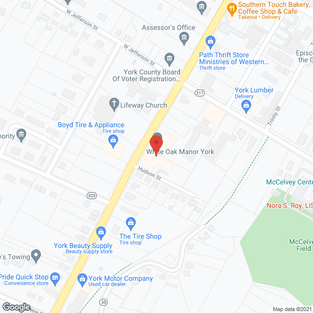 White Oak of York in google map