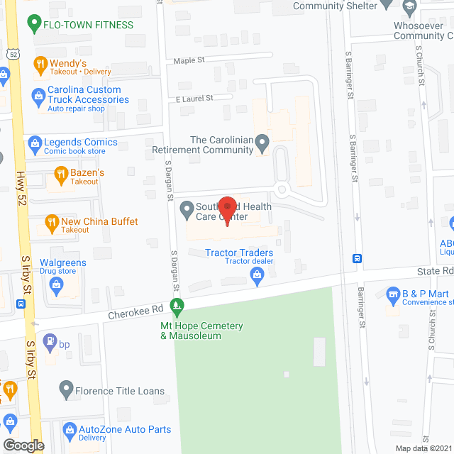 Southland Health Care Ctr in google map