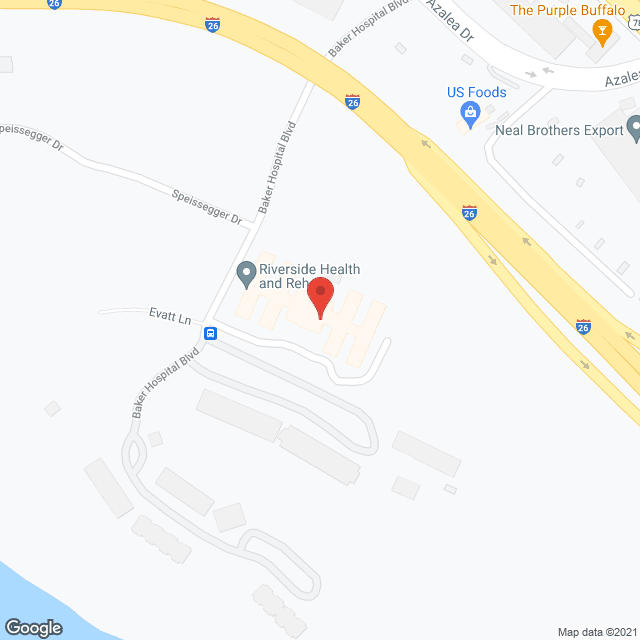 Riverside Health and Rehab in google map