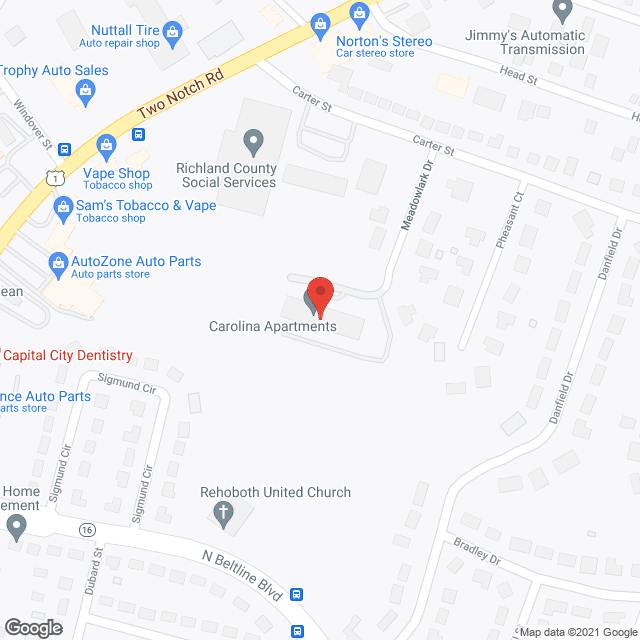 Carolina Apartments in google map