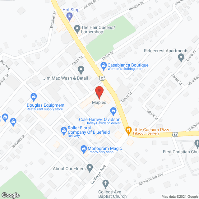 Maples in google map
