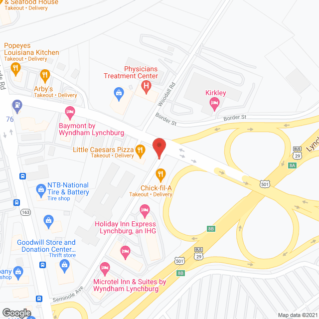 Lynchburg Health and Rehab in google map
