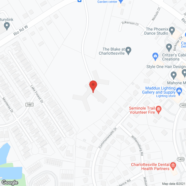 Charlottesville Health & Rehabilitation Center in google map