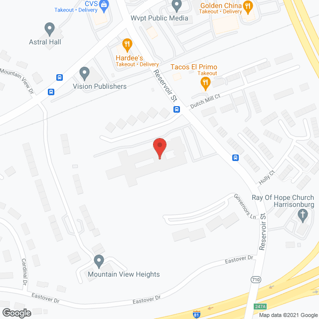 Harrisonburg Health and Rehabilitation Center in google map