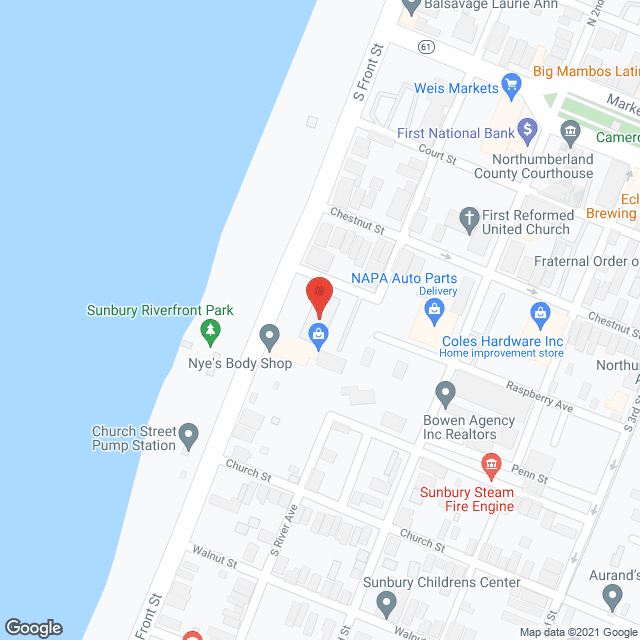 River Front Apartments in google map