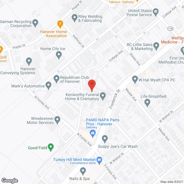 Hanover Hall Nursing Ctr in google map