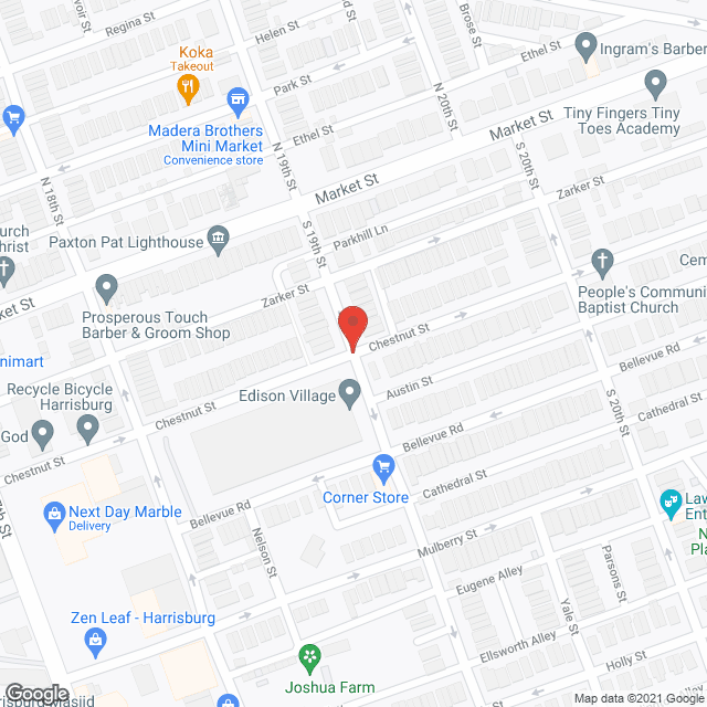 Edison Village in google map