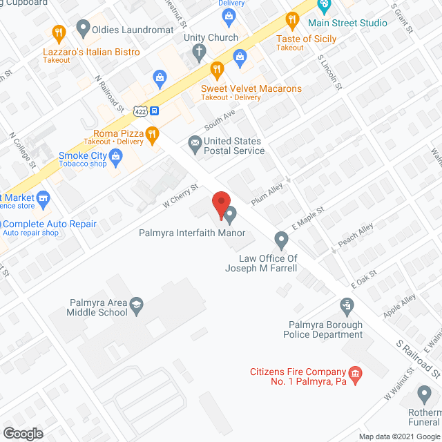 Palmyra Interfaith Manor in google map