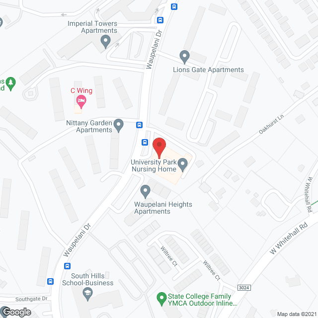 University Park Nursing Ctr in google map