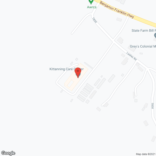 Kittanning Care Ctr in google map