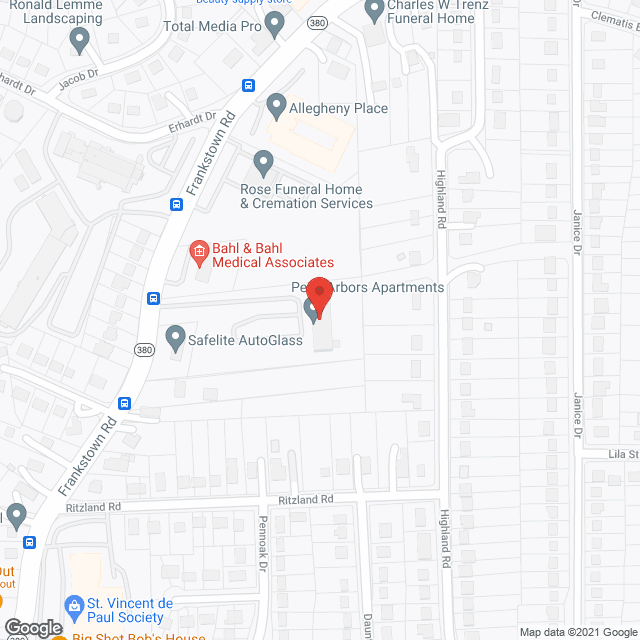 Penn Arbors Apartments in google map
