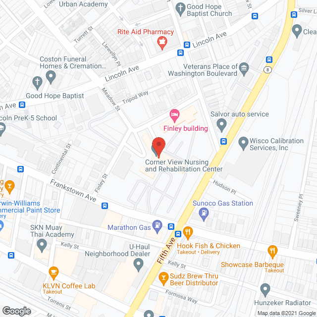 Cornerview Rehabilitation and Nursing Center in google map