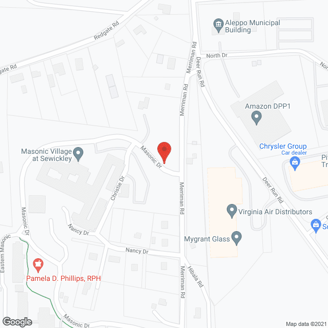 Valley Care Masonic Ctr in google map