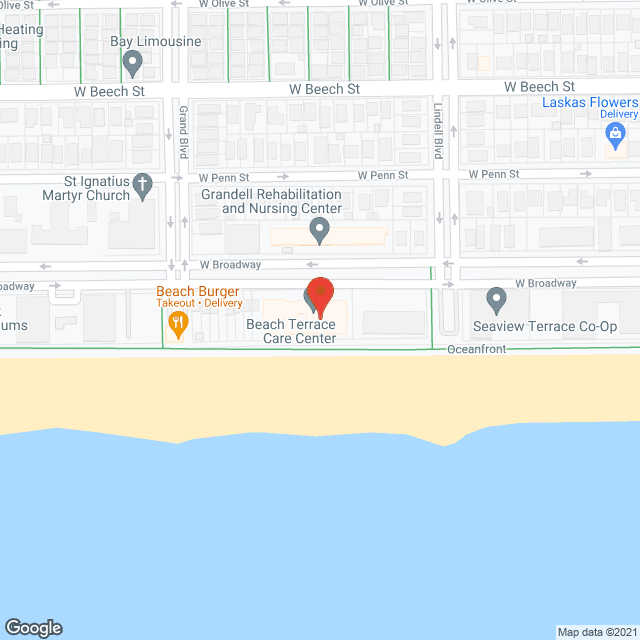 Beach Terrace Care Ctr in google map