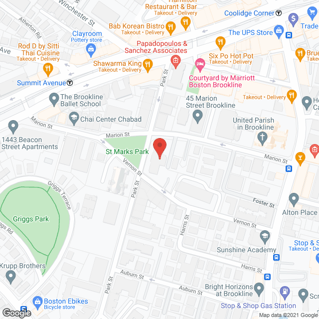 Brookline Health Care Center in google map