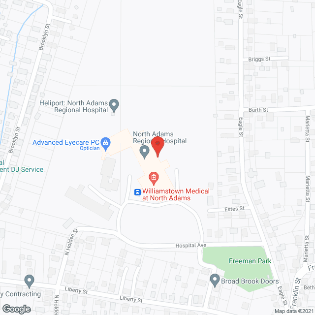 North Adams Regional Hospital in google map