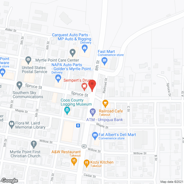 Myrtle Point Care Center & RCF in google map
