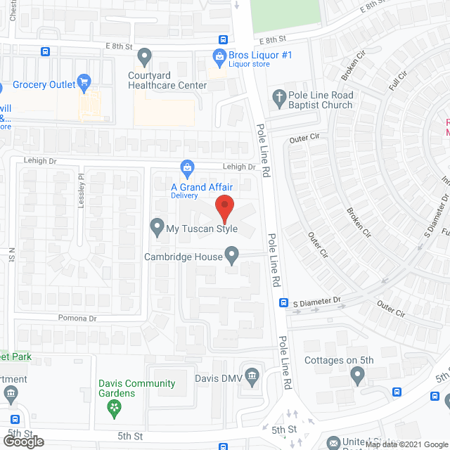Davis Healthcare Center in google map