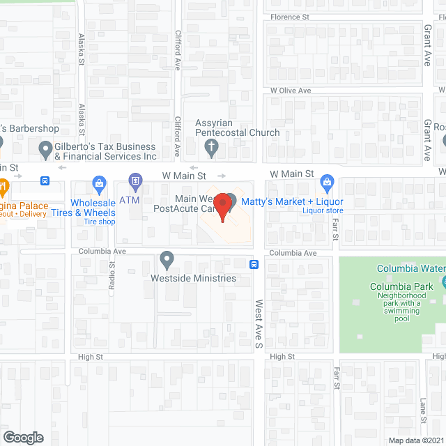 Main West PostAcute Care in google map
