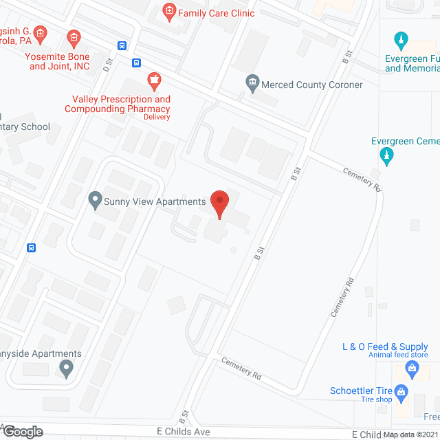 Merced Manor in google map