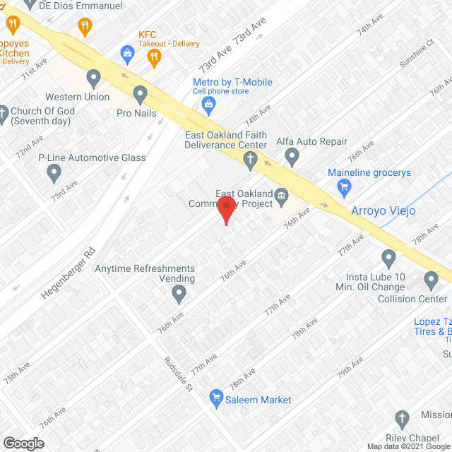 Santiago Home In Oakland in google map