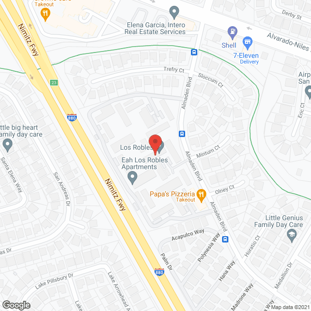 Los Robles Apartments in google map
