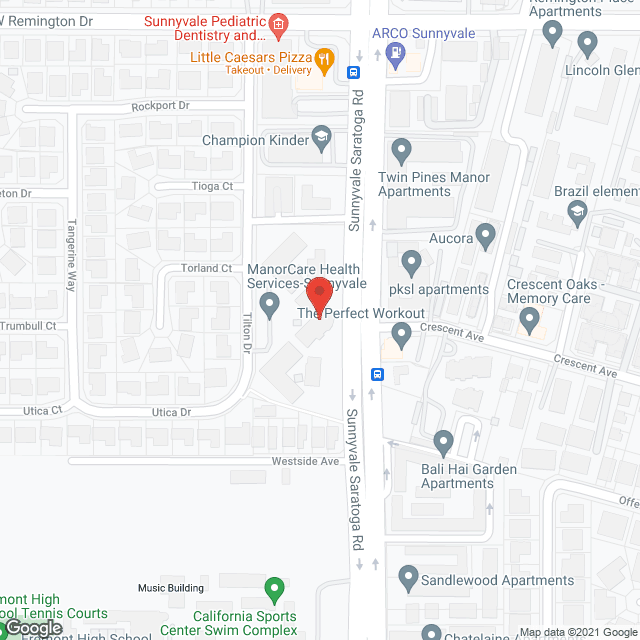 Sunnyvale Gardens Post Acute in google map