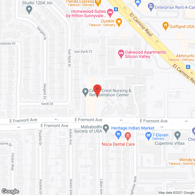 Cedar Crest Nursing and Rehabilitation Center in google map