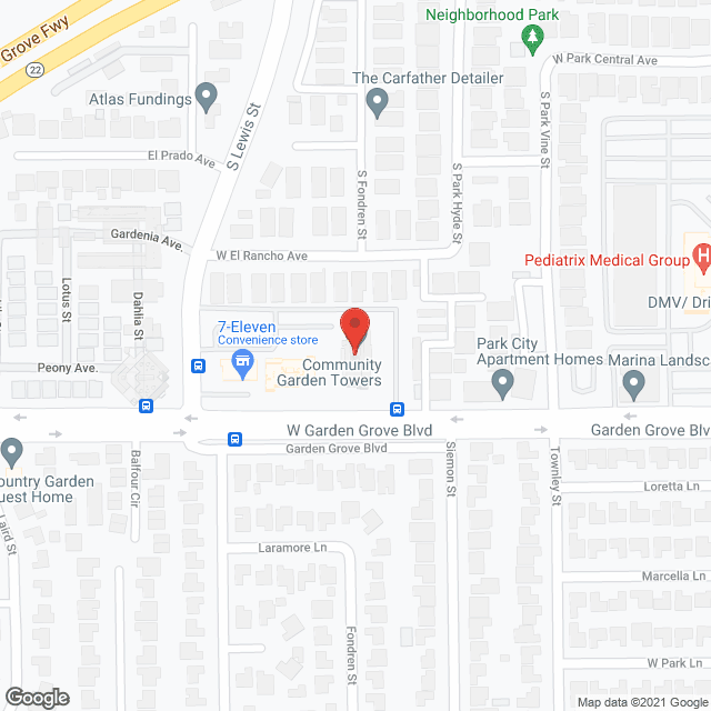 Community Garden Tower in google map