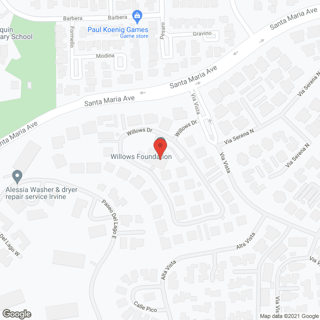 Willows Foundation Inc in google map