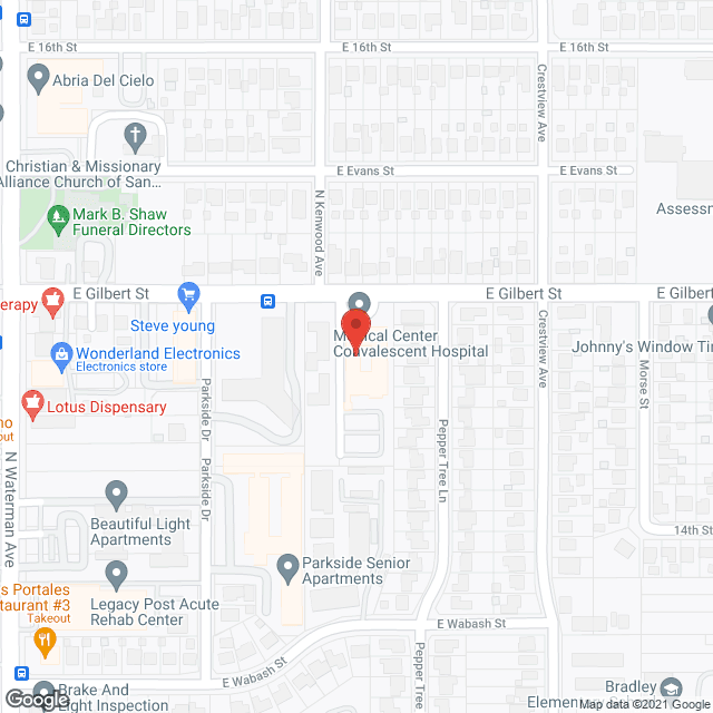 Medical Center Convalescent in google map