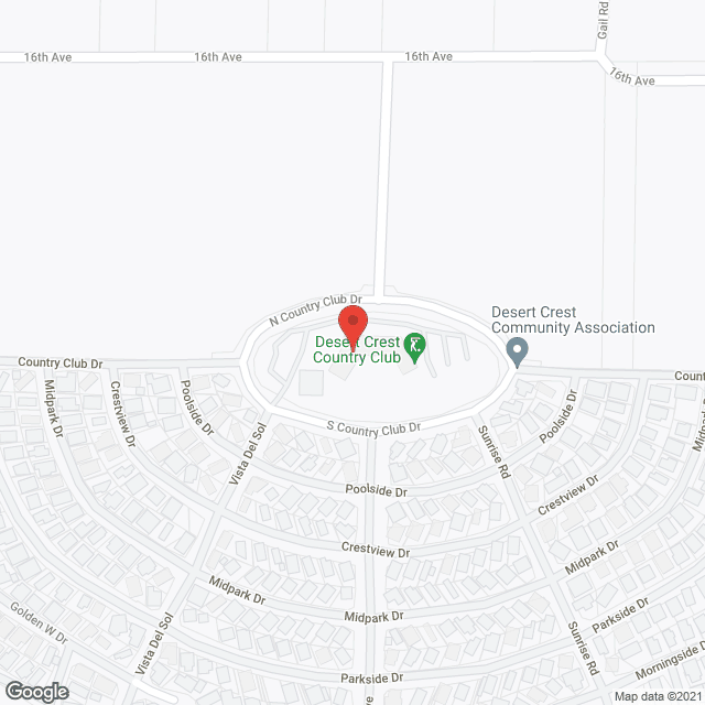 Desert Crest Country Club in google map