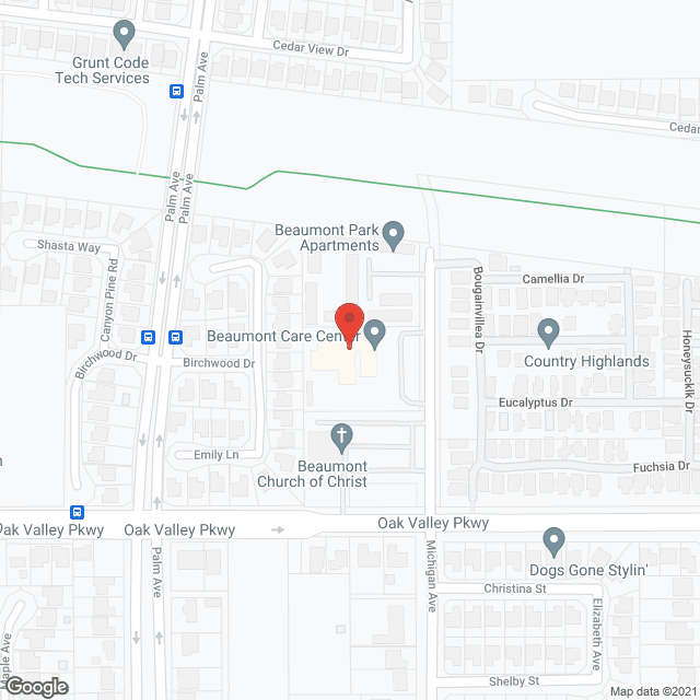 Highland Springs Care Ctr formally Beaumont Care Ctr in google map