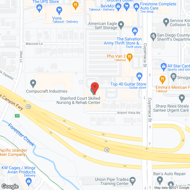 Stanford Court Nursing Center of Santee in google map