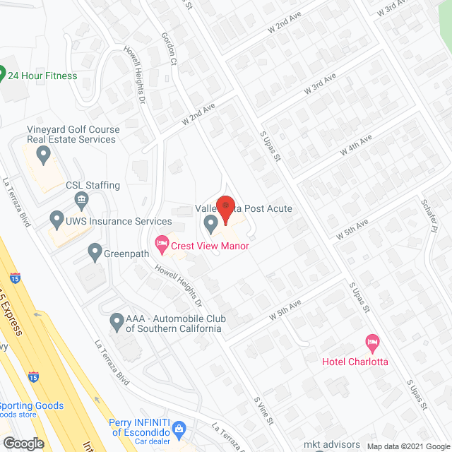 Valle Vista Convalescent Hosp in google map