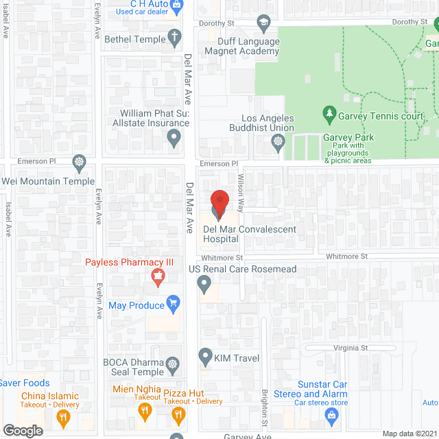 Del Mar Convalescent Hospital in google map
