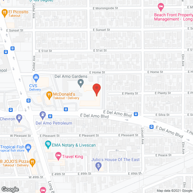 Del Amo Gardens in google map