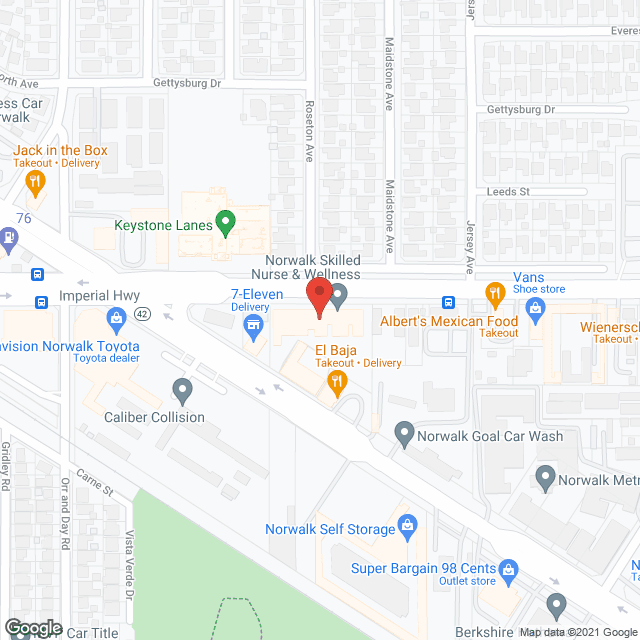 Norwalk Skilled Nursing and Wellness Centre in google map