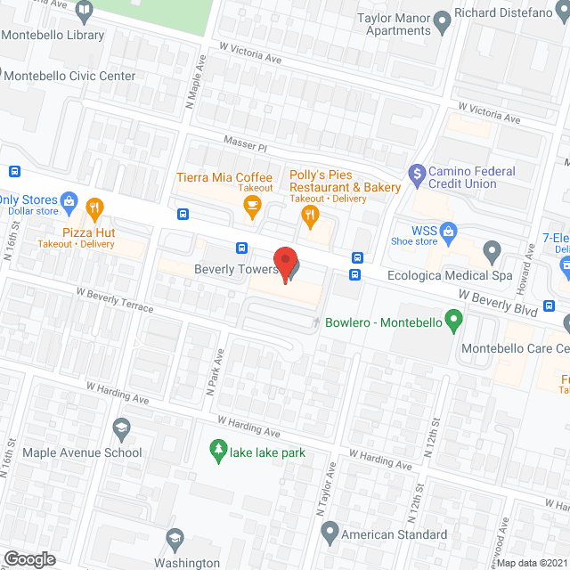 Beverly Towers in google map