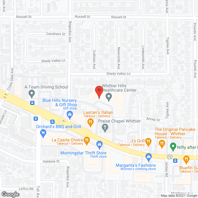 Whittier Hills Health Center in google map