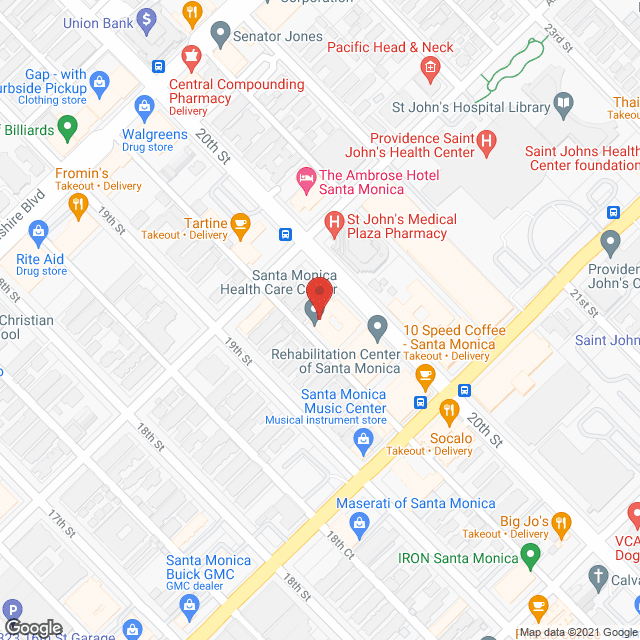 Santa Monica Health Care Center in google map