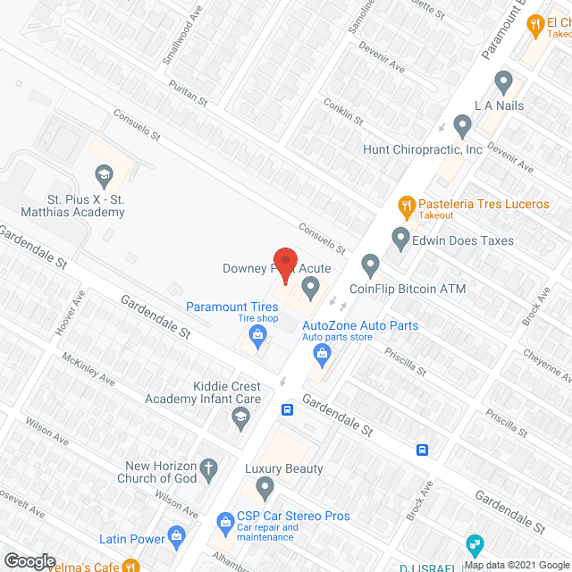 Downey Care Center in google map