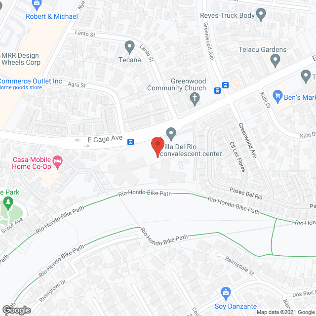 Del Rio Convalescent Ctr in google map
