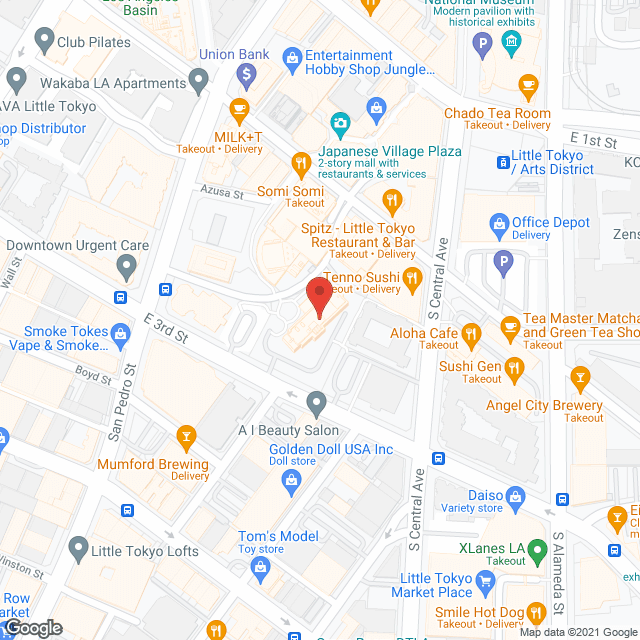 Little Tokyo Towers in google map