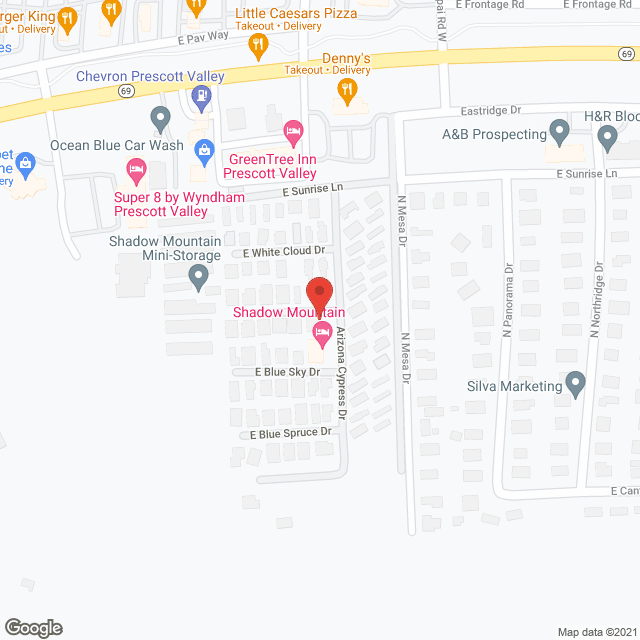 Shadow Mountain Mobile Home Pk in google map