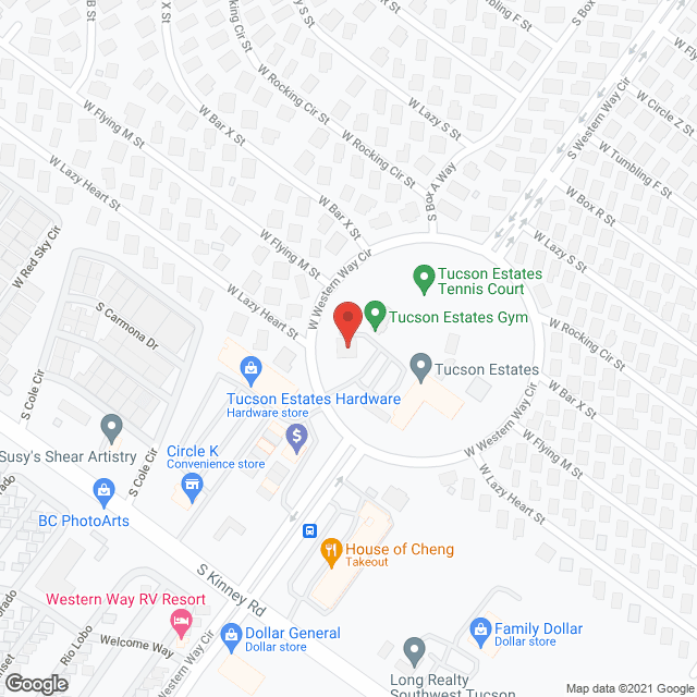 Tucson Estates in google map