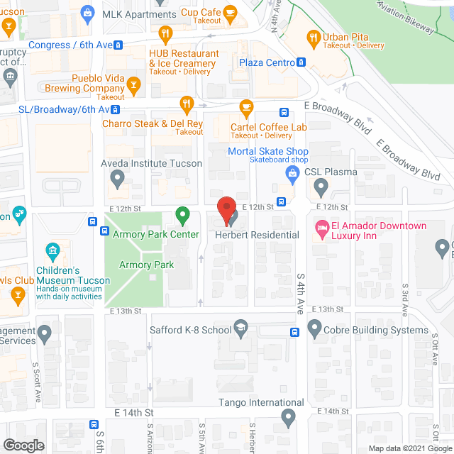 Armory Park Apartments in google map
