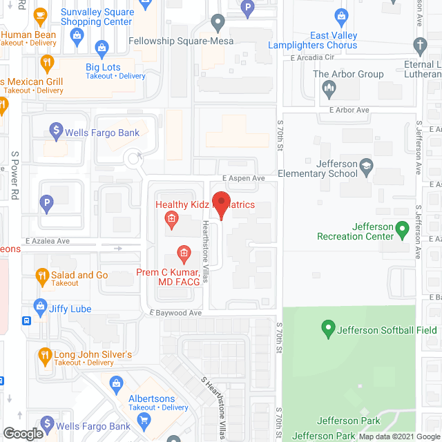 Trillium Specialty Hospital East Valley in google map