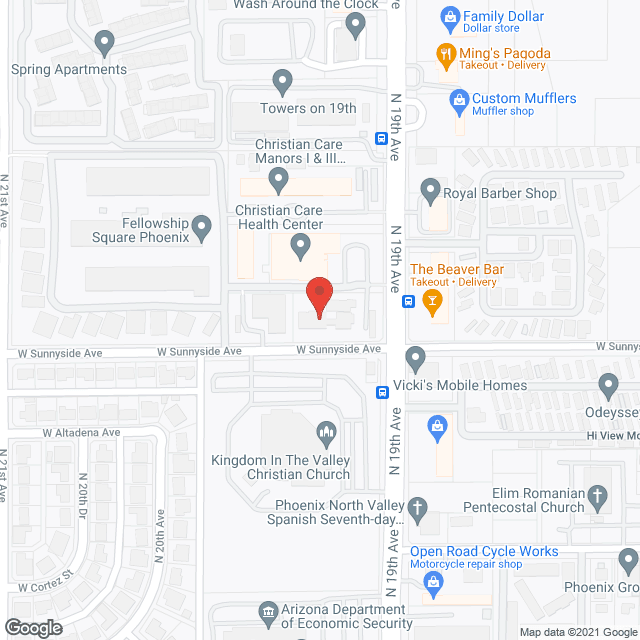 Christian Care Health Center & Fellowship Square -a CCRC community in google map