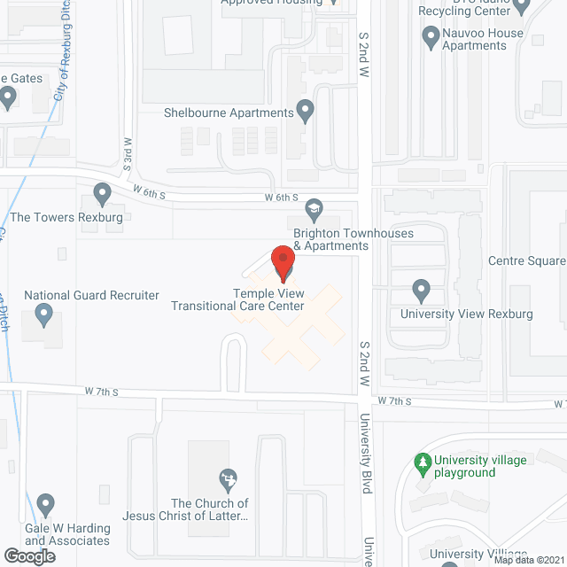 Rexburg Care and Rehabilitation Center in google map